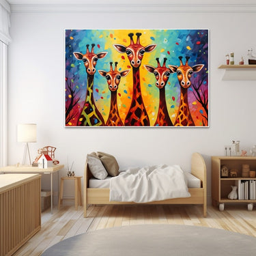 Rainbow Giraffe Painting